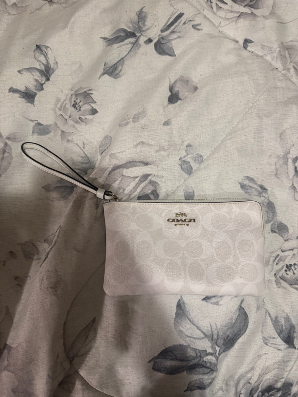 Coach Light Pink Signature Wristlet with Removable Strap